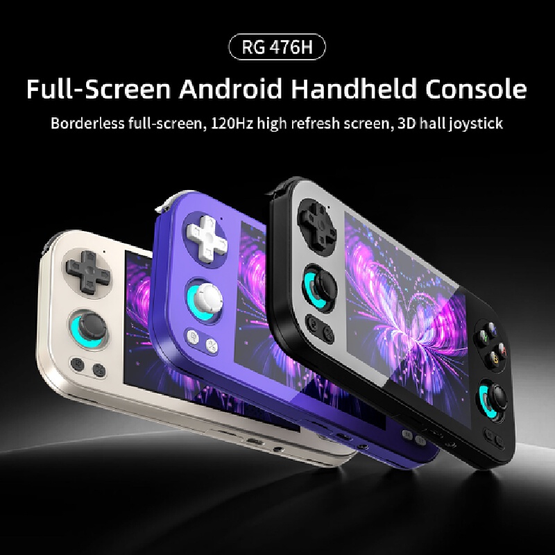 Retro Gaming Android - 携帯型ゲーム機Rg476h レトロポータブルビデオゲームプレーヤー 4.7インチ 120hz フルスクリーン Android搭載ポケットゲーミングデバイス