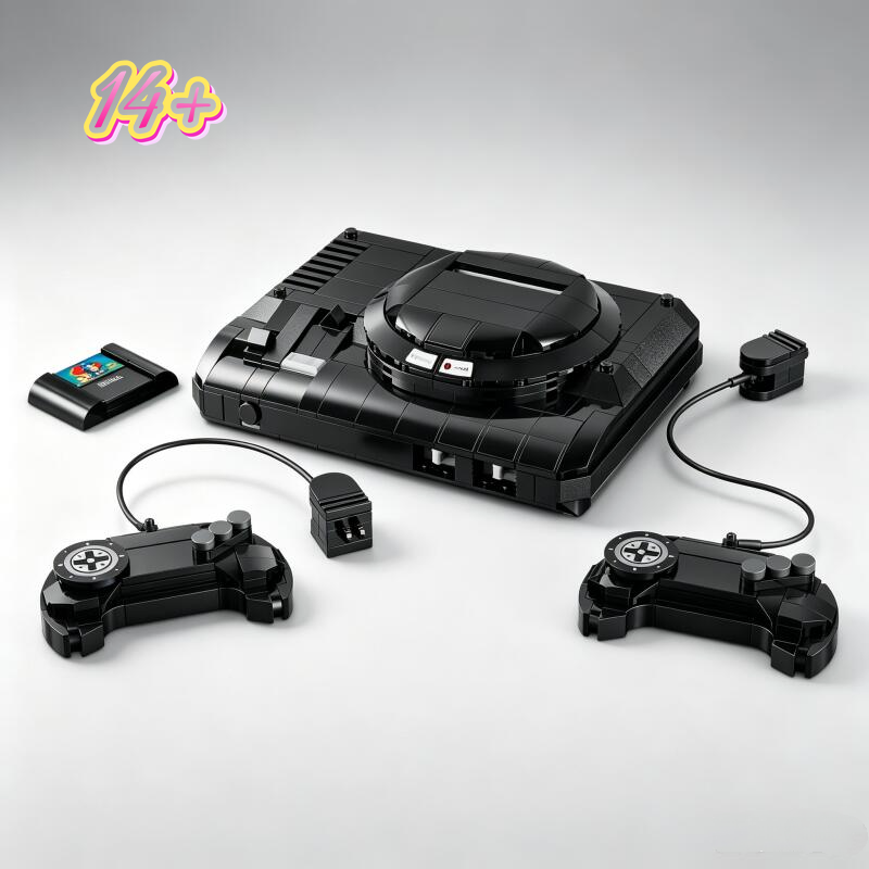 Retro Gaming Lego - 2026年新作 479ピース ヴィンテージ ブラック レトロゲーム機 ディスプレイパズルモデル