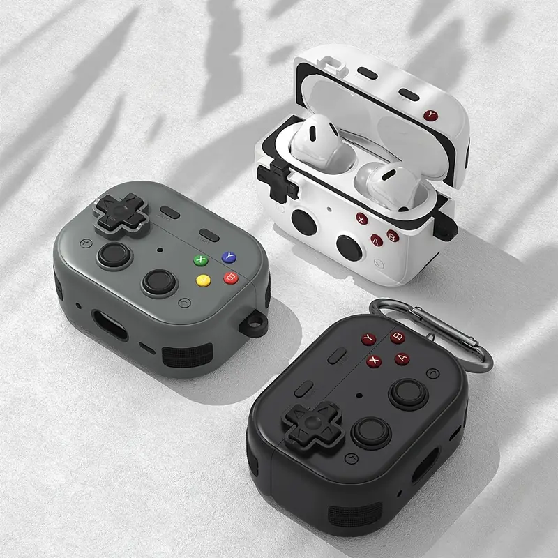 Retro Gaming Case - イヤホン保護ケース Airpods 4 2024 レトロゲームコントローラヘッドフォン充電ボックスカバー Airpods
