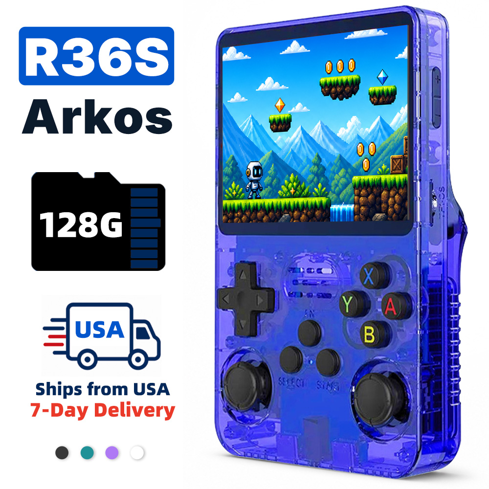 Retro Gaming R36S - 2026 レトロハンドヘルドゲームコンソール 3.5インチ IPS ポータブルゲームプレーヤー 純正コンソール