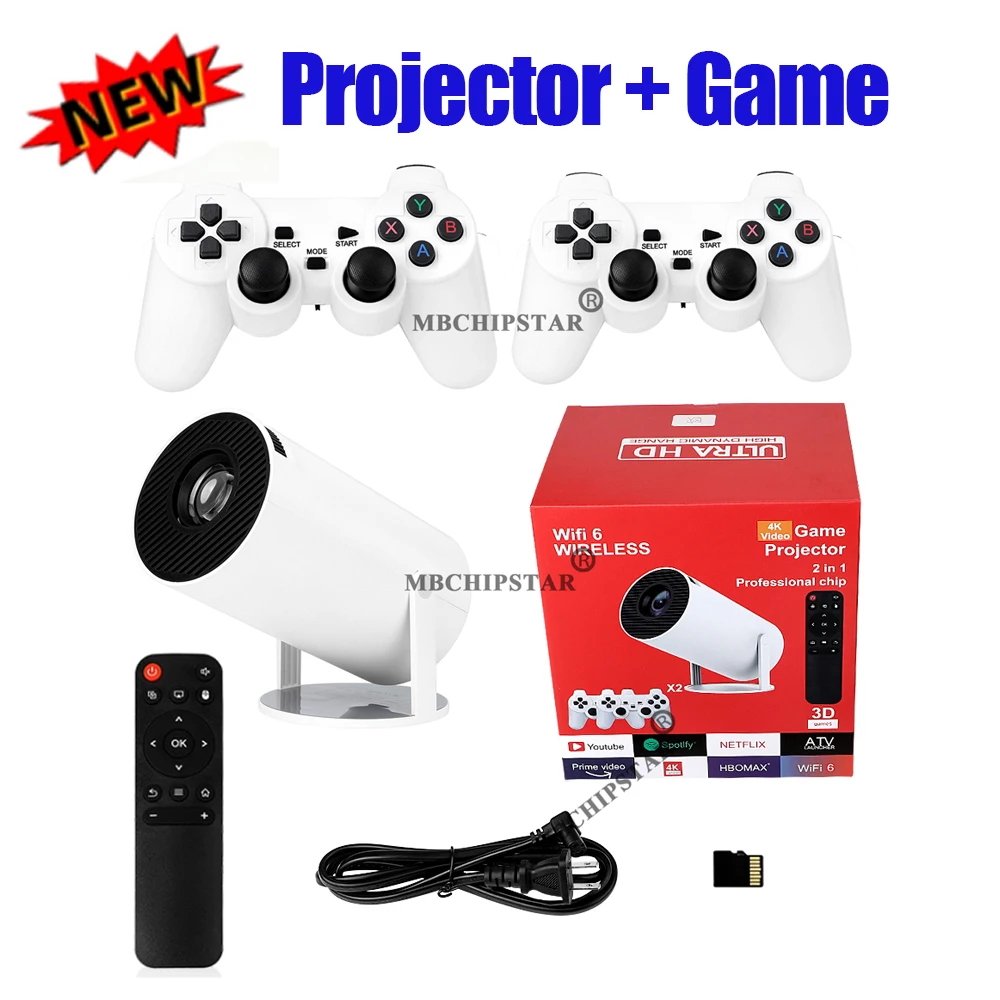 Retro Gaming With Projector - H90PRO 4K ゲーミングプロジェクター 19000+ 3D レトロビデオゲーム