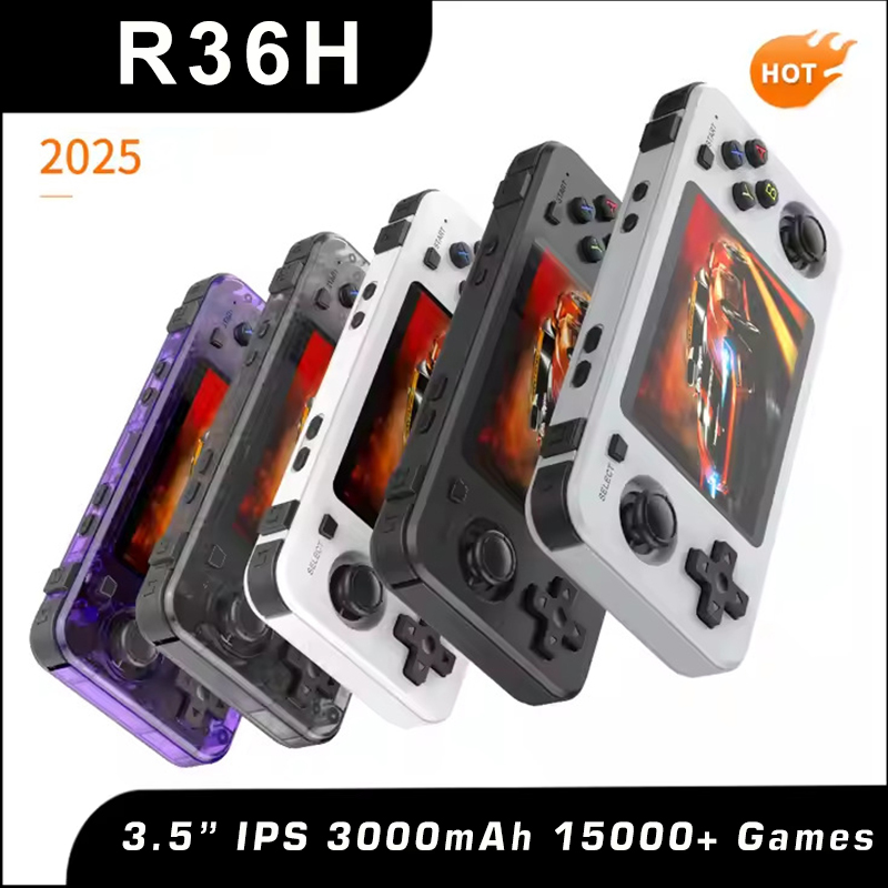 Retro Gaming R36S - 新しい R36H レトロハンドヘルドコンソールオープンソース Arkos システムクラシックゲームコンソール 3.5