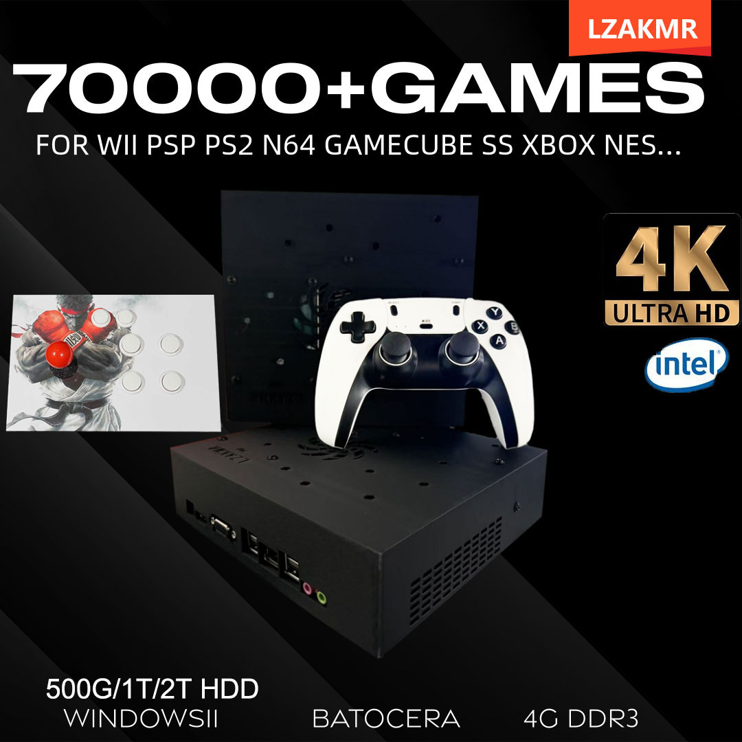 Retro Gaming On - レトロゲームコンソール 70000+ゲーム 2TB T8搭載 Wii PS2