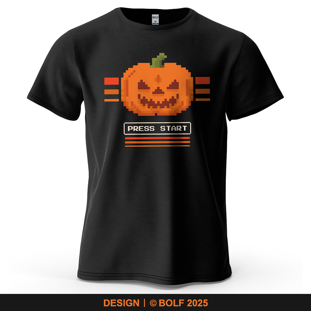 ハロウィンカボチャプリントメンズ Tシャツ綿 100% オー - Retro Gaming Event のレビューと価格