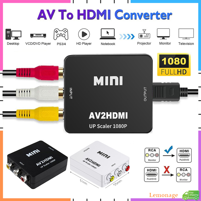 AV RCA to HDMI コンバーター 1080P ミニ - Retro Gaming With Projector のレビューと価格