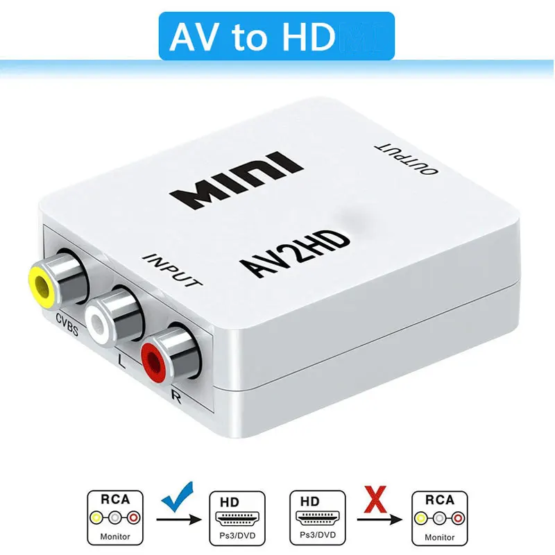 1080PミニAV-HDMIコンバーター AV2HD CVB - Retro Gaming With Projector のレビューと価格